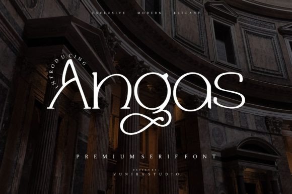 Angas and Angas – A Beautiful Serif Font with Calligraphy Style for Creative Designs