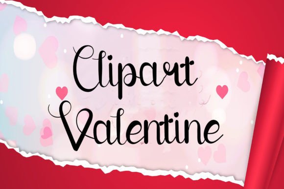 Clipart Valentine: A Handcrafted Font for Timeless Design Projects