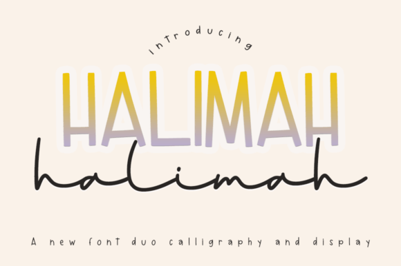 Halimah Script Font Duo: Modern Elegance for Creative Projects
