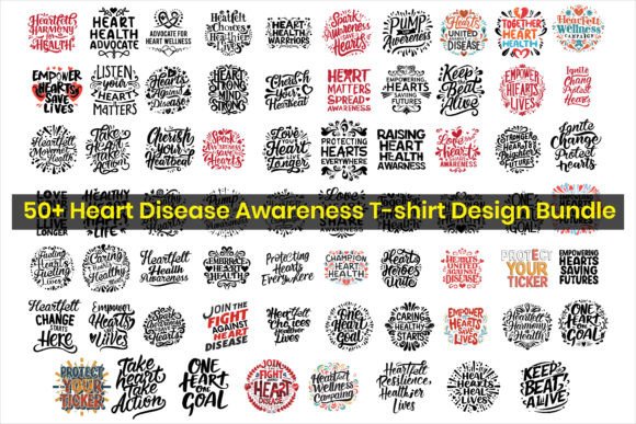 Heart Disease Awareness T-Shirt Bundle: A Powerful Tool for Creators and Businesses