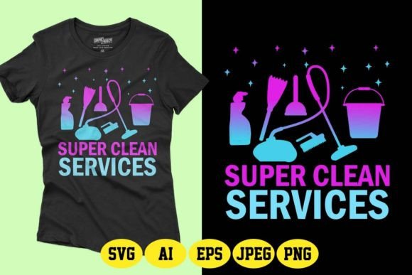 Super Clean Services SVG Design: A Multipurpose Creative Tool