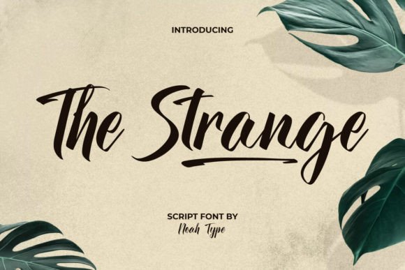 The Strange: A Bold Calligraphic Script for Stylish Design Projects